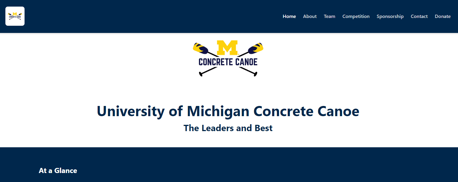 Michigan Concrete Canoe